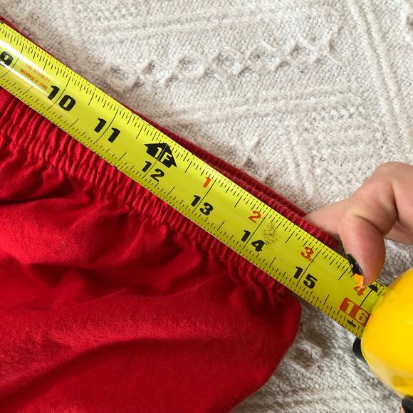 VTG 90s Russel Athletics Sweatpants M Red Lightweight 100% Cotton Pockets USA - Picture 10 of 10